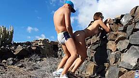 leaked vacation outdoor sex tape with 18yo brunette perfect teen - yoya grey 😍🍆