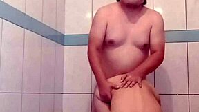 my boyfriend came home tired from work so i gave him a milky wet bath 😏 convinced him again to pound my petite peruvian pussy