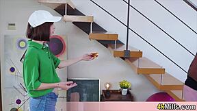 The Hypno Trick Works On The Pizza Delivery Chick So Its Time To Fill That White Pussy