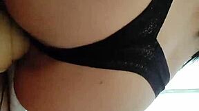 Latina teen masturbates with big dildo during quarantine in homemade hardcore session. She fucks her pussy solo with toys.