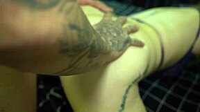 Brazilian BBW wife takes cum in mouth from kinky young 18+ man in interracial cuckold homemade session with kissing and humiliation