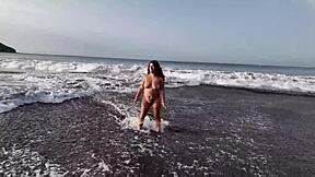 Stepmom, can we do a nude beach photoshoot with your big natural tits out?