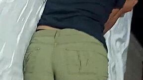 My pussy gets wet when disgusting old man touches me in bedroom with orgasm and squirting!