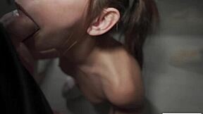 narrative tiny stepdaughter tried her first big cock in homemade rough sex. she squirted from doggystyle pounding and deepthroat action.