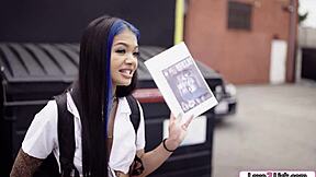 asian cheerleader and scottish brunette share subtle classroom moments with shaved pussy licking