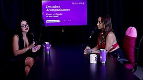 Belinha Baracho shares her favorite scene getting fucked on the doghouse with dp anal in sheer red lingerie