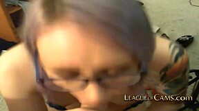 Oh man, I-I'm this gothic girl with glasses, like, blowing a stranger on cam, y'know?