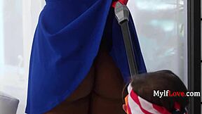 What If This Ebony Cougar Seduces Her Stepson Silently