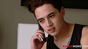 What if a caring stepmom steps in to assist her exhausted stepson with some gentle support?