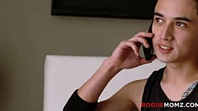 What if a caring stepmom steps in to assist her exhausted stepson with some gentle support?