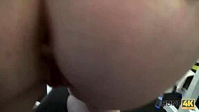 Czech teen Linda Sweet picks up cash for public outdoor sex in sporty outfit with old guy in POV fucking.