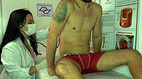 Enfermeira Gets Excited by Patient's Big Cock Erection in Hospital with Rough Pussy Fucking and Sloppy Blowjob