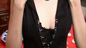 Liz Vicious hosts a lonely dinner party with intense solo masturbation.