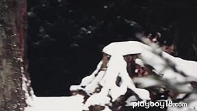 glamorous brunette teen chick starts hot fucking with her lover, focusing on blowjob and natural tits