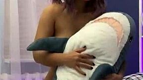 daddys curvy girl rides him in anal with buttplug and toys leading to creampie