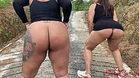 Oh man, mi hijastra y yo flashing big ass en supermercado público