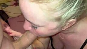 crazy tattooed blonde teen sucks her step brother's dick pov style