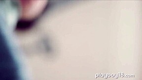 glamorous brunette teen chick starts hot fucking with her lover, focusing on blowjob and natural tits