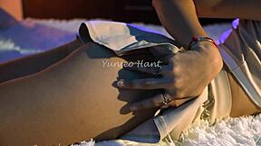 Colombian Latina in Glasses Reads Erotic Poetry to Stimulate Senses in Homemade Softcore Solo with Lingerie and Miniskirt