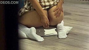 Will You Catch Your Nalgona Hijastra Breaking Her Ass With A Toy And Jerk Off To Her Moans?