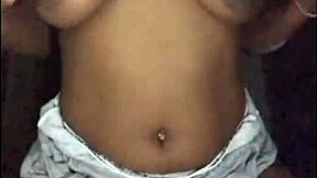 Next door ebony milf flashes saggy tits and big ass in shorts. Preview of her puffy nipples and mature pussy action.