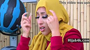 shy muslim girl kira perez fucks her personal trainer with deepthroat cowgirl riding and pov kissing at gym