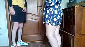 Whoa, this mature milf just made that virgin courier explode with cum 😏