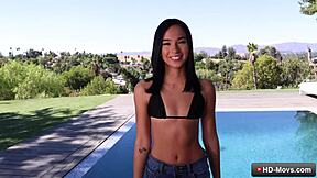 Skinny Hot Brunette Teen Felt Deep Tenderness As Mick Blue Licked Her Pink Shaved Pussy