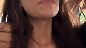 In her first casting, the 18yo busty skinny Brazilian teen Latina gave a deepthroat POV blowjob during the interview.