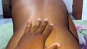 Whoa, this petite brunette with pierced nipples flashes her big ass in fishnets 😏