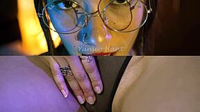 Colombian Latina in Glasses Reads Erotic Poetry to Stimulate Senses in Homemade Softcore Solo with Lingerie and Miniskirt