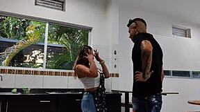 Xxxtime cooks up a tasty rich meal in the kitchen.