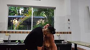 Xxxtime cooks up a tasty rich meal in the kitchen.