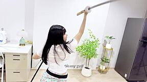 Watch this cute Asian couple play with swords before diving into intense action - what a wild ride!