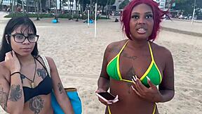 African Amateurs Meet Two Hot Latinas At Copacabana Beach For Interracial Pornstar Action In Teen Group  