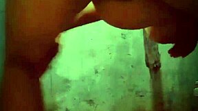 Unexpected moment in the toilet with young bbw