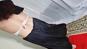 Arabic Sexy Hot Girl Dancing Erotically In Black Hijab At Home