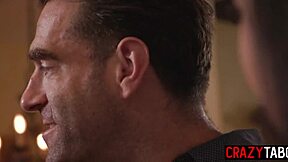 Naughty latina teen Penelope Woods with big ass serves as main dish for guys in gangbang