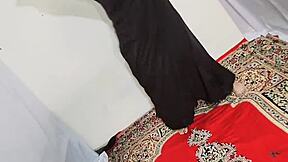 Arabic Sexy Hot Girl Dancing Erotically In Black Hijab At Home