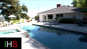 Slutty Brunette Teen Gets Pussy and Ass Double Penetrated by Two Black Guys with Huge Cocks in Interracial Threesome