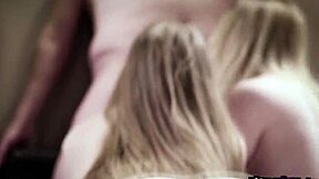 grand papa licks tight teen 18+ pussys in 3some party banging them hardcore balls deep