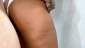 My stepfather convinced me to try anal standing up and he came inside.