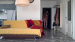 Casual teen Eliza Thorne treats hurt ankle with sex