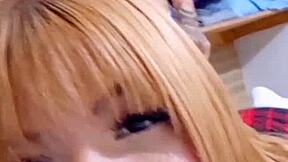 I feel so naughty as blonde Venezuelan schoolgirl getting fucked live by boyfriend during TikTok stream