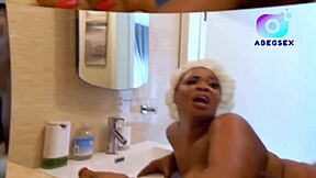 Home alone with big boobs ebony enjoying dirty talk and good sex in 4k video