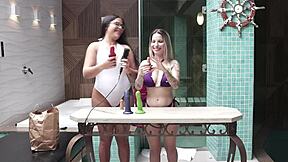 I'm loving these wild brincadeiras with Teh Angel, Baby Fire, Monique Magnani, and Naty Varga in part 4 of our swinger fun