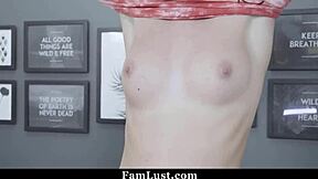 Teen celebrates her birthday with stepsiblings by riding big cock in cowgirl and missionary positions. What a taboo interracial surprise!