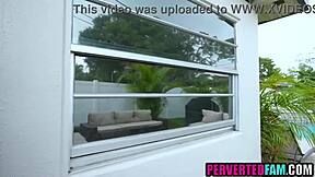 Naughty stepdaughter gets spanked then fucked by step dad with big cock 😈🍆