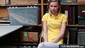 Catarina Petrov SHOPLIFTER enjoys intimate PUNISHMENT in garage at Teenrobbers com