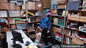 Catarina Petrov SHOPLIFTER enjoys intimate PUNISHMENT in garage at Teenrobbers com